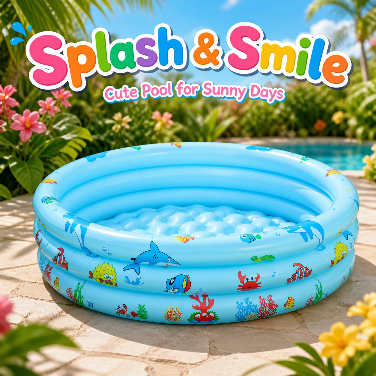 Piscine gonflable à trois anneaux