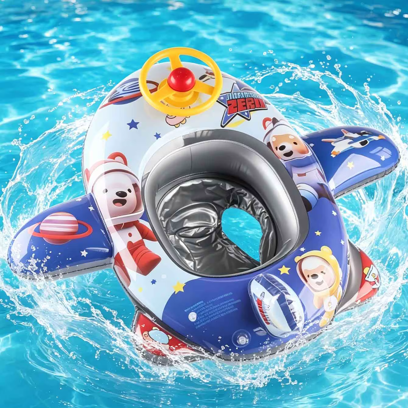 1PC Bouée gonflable en PVC pour piscine
