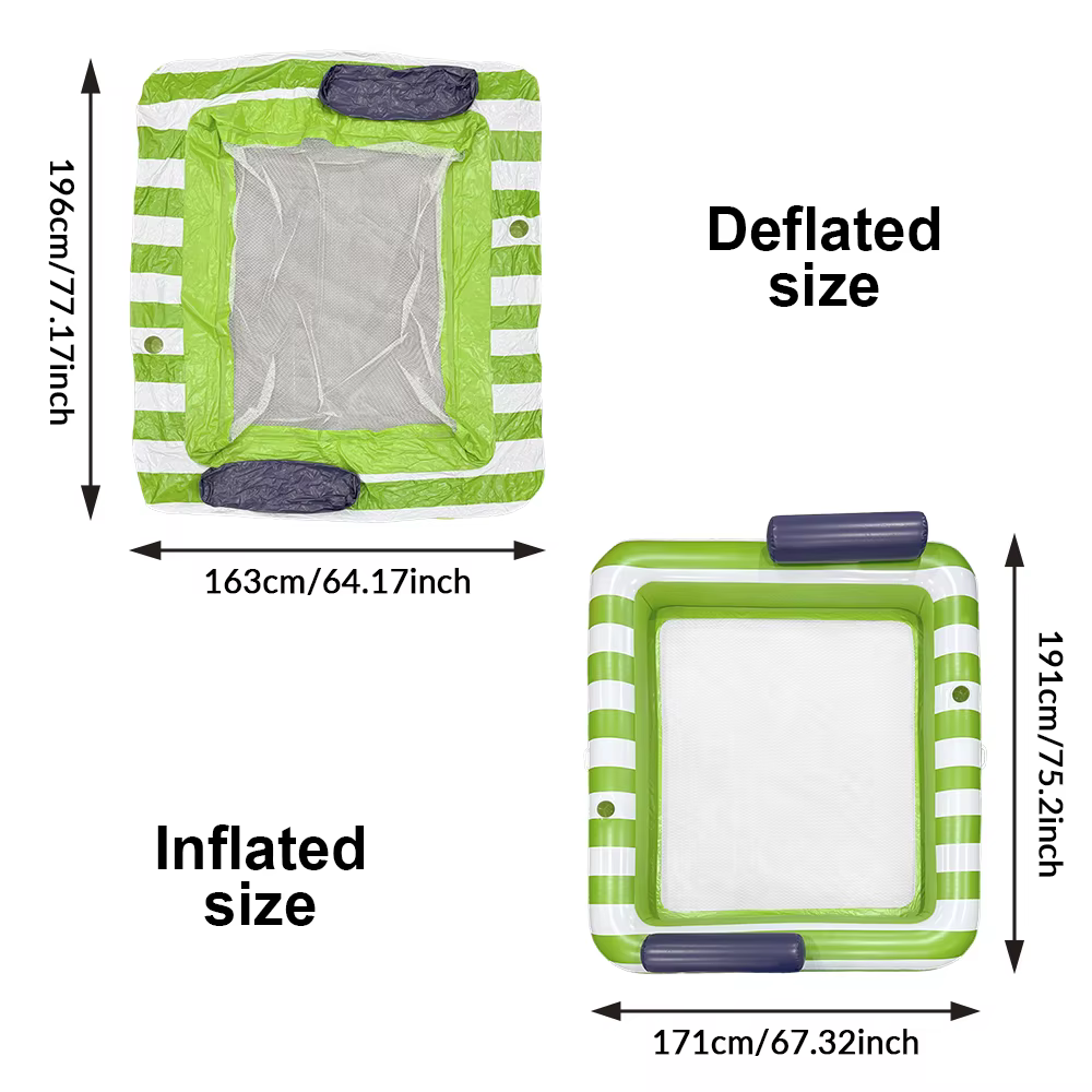 1 pièce Matelas flottant gonflable rayé pour piscine