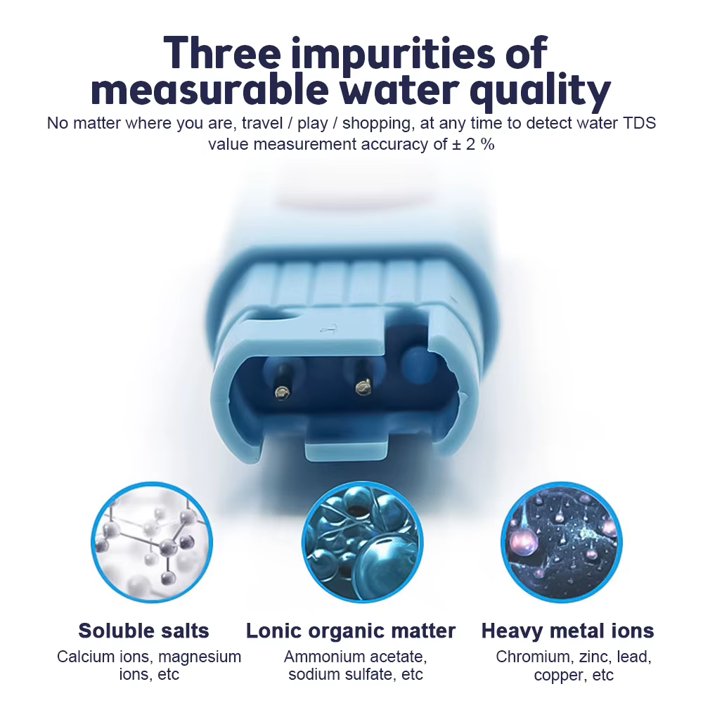 Testeur numérique TDS 0~9990mg/l (PPM) pour la qualité de l'eau