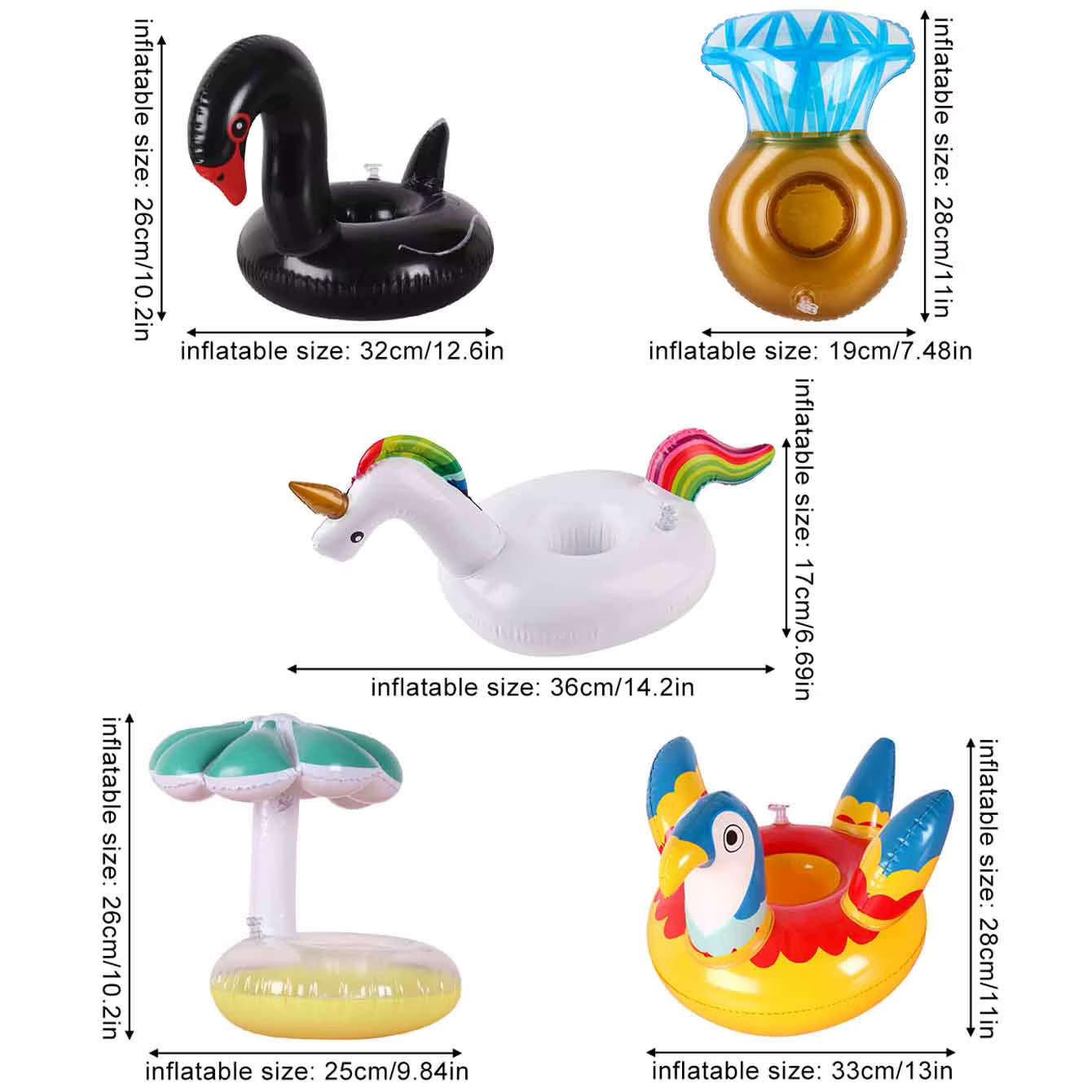 1PC Porte-boissons gonflable pour piscine