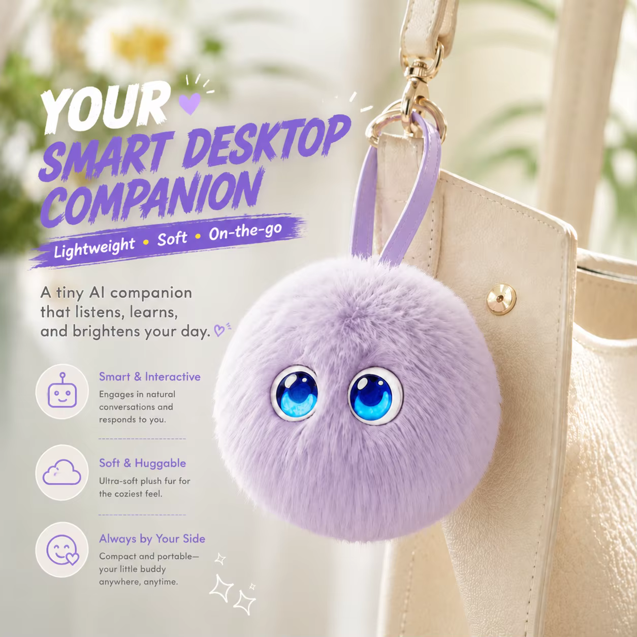 Robot IA |   Robot compagnon émotionnel, chat vocal intelligent, jouet interactif de bureau, jouet en peluche, cadeau pour enfants et adultes