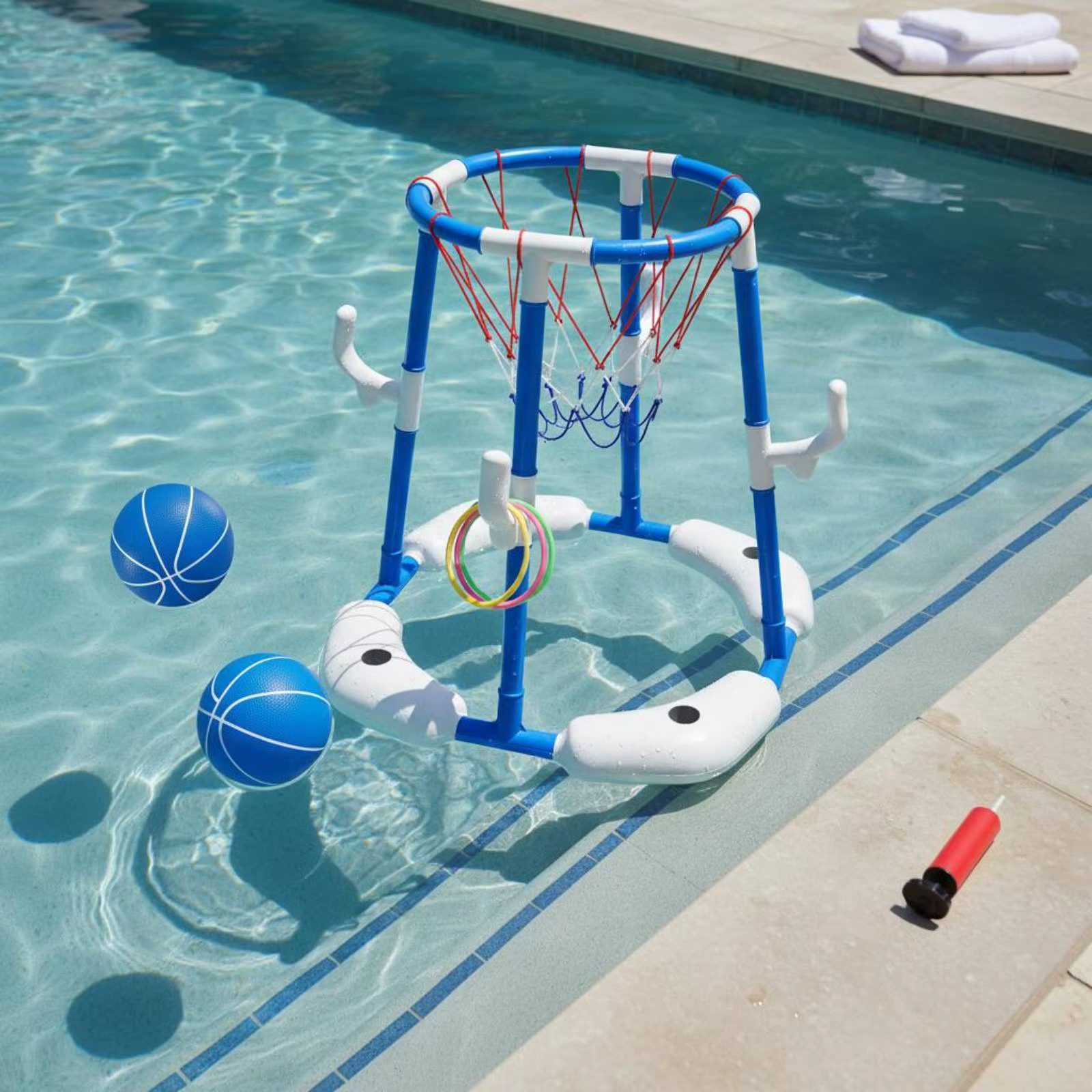 Panier de basket flottant pour piscine