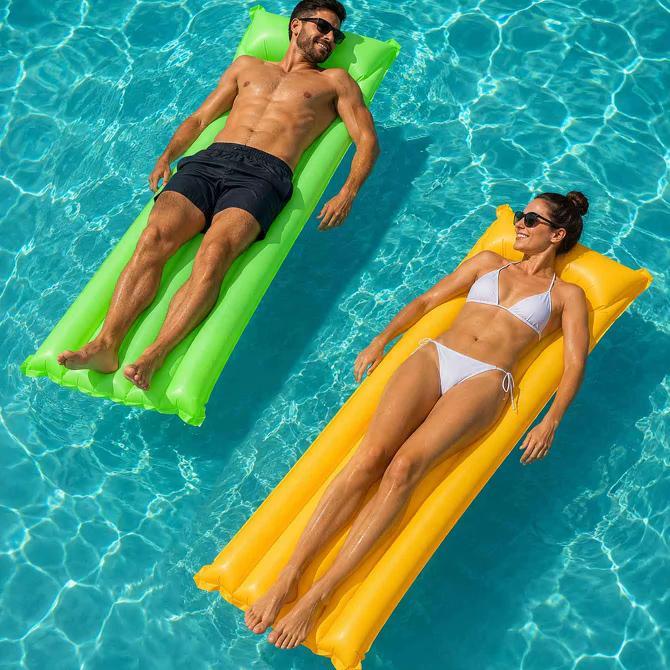 Matelas gonflable de piscine 1 pièce