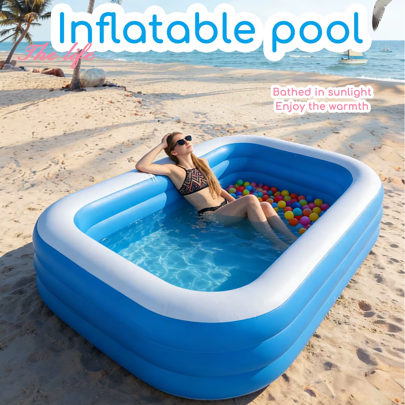 Piscine gonflable pour enfants et adultes