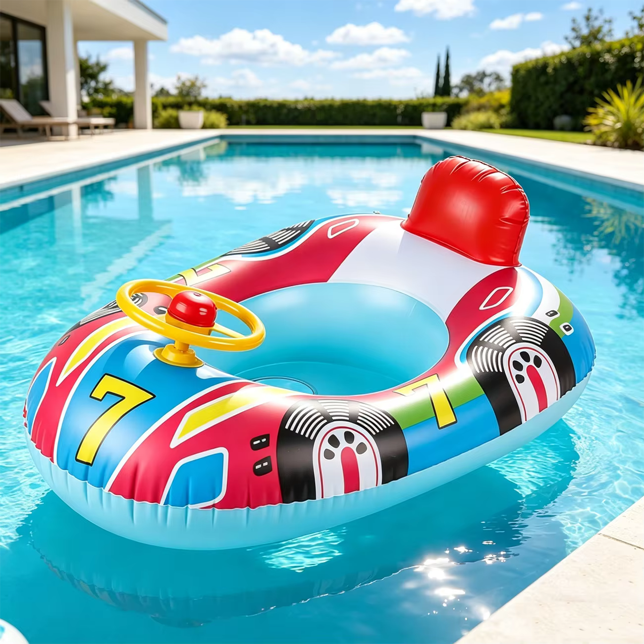1 flotteur de piscine, bouée gonflable