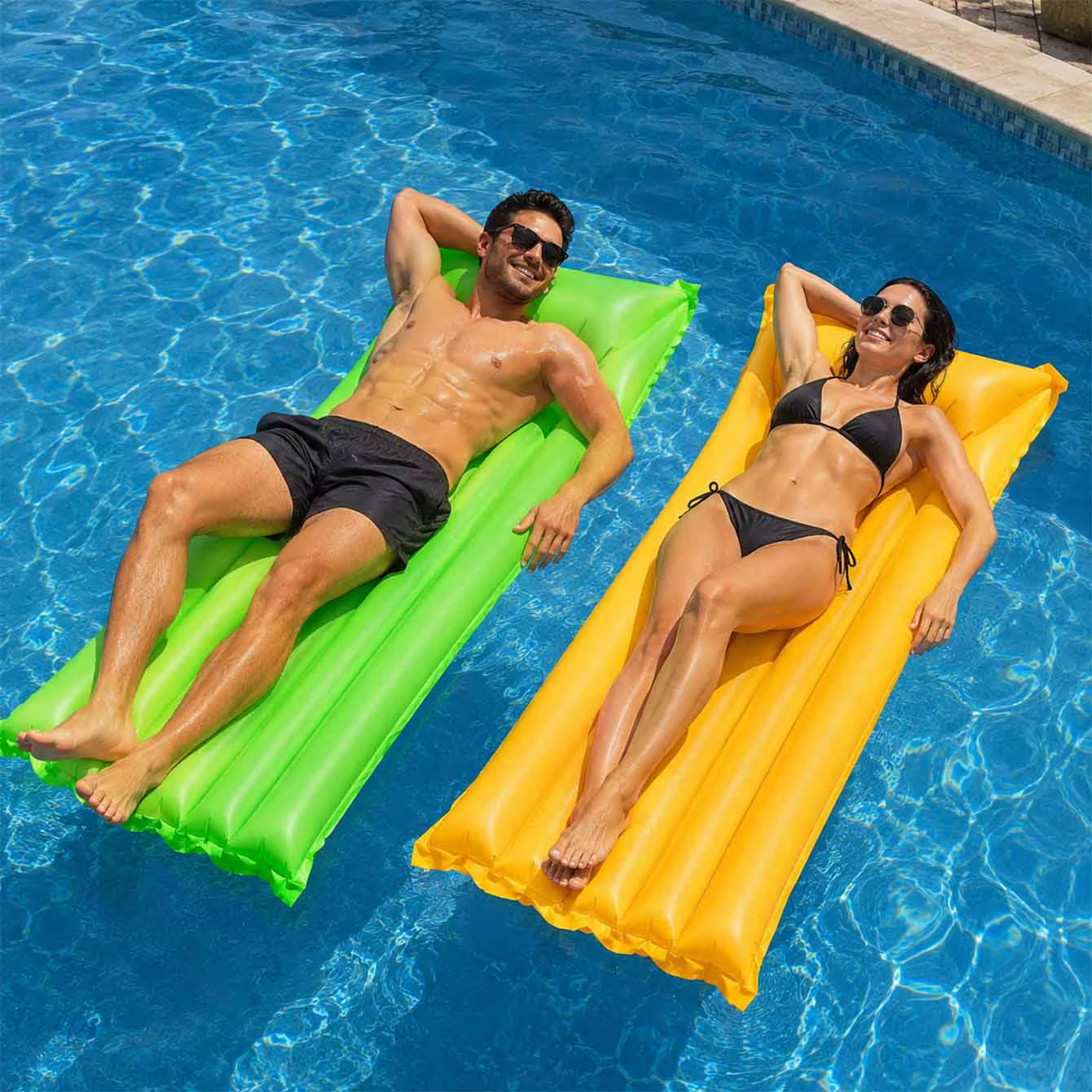 Matelas gonflable de piscine 1 pièce