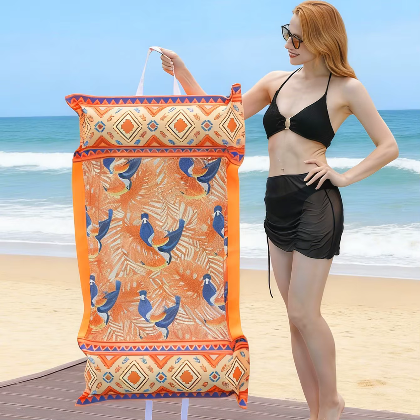 1 hamac gonflable pour piscine avec oreiller