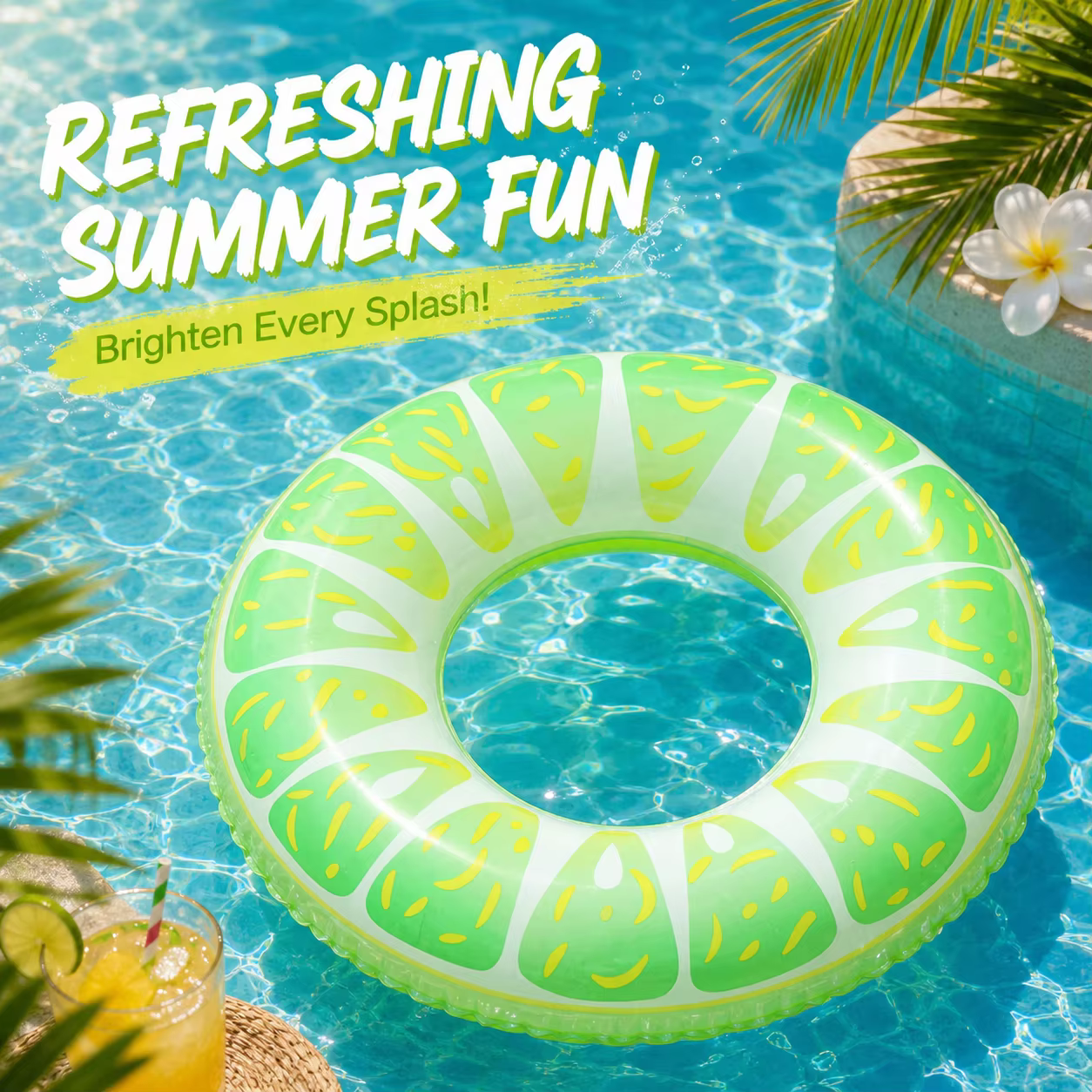 1 pièce Bouée gonflable en forme de pastèque pour piscine