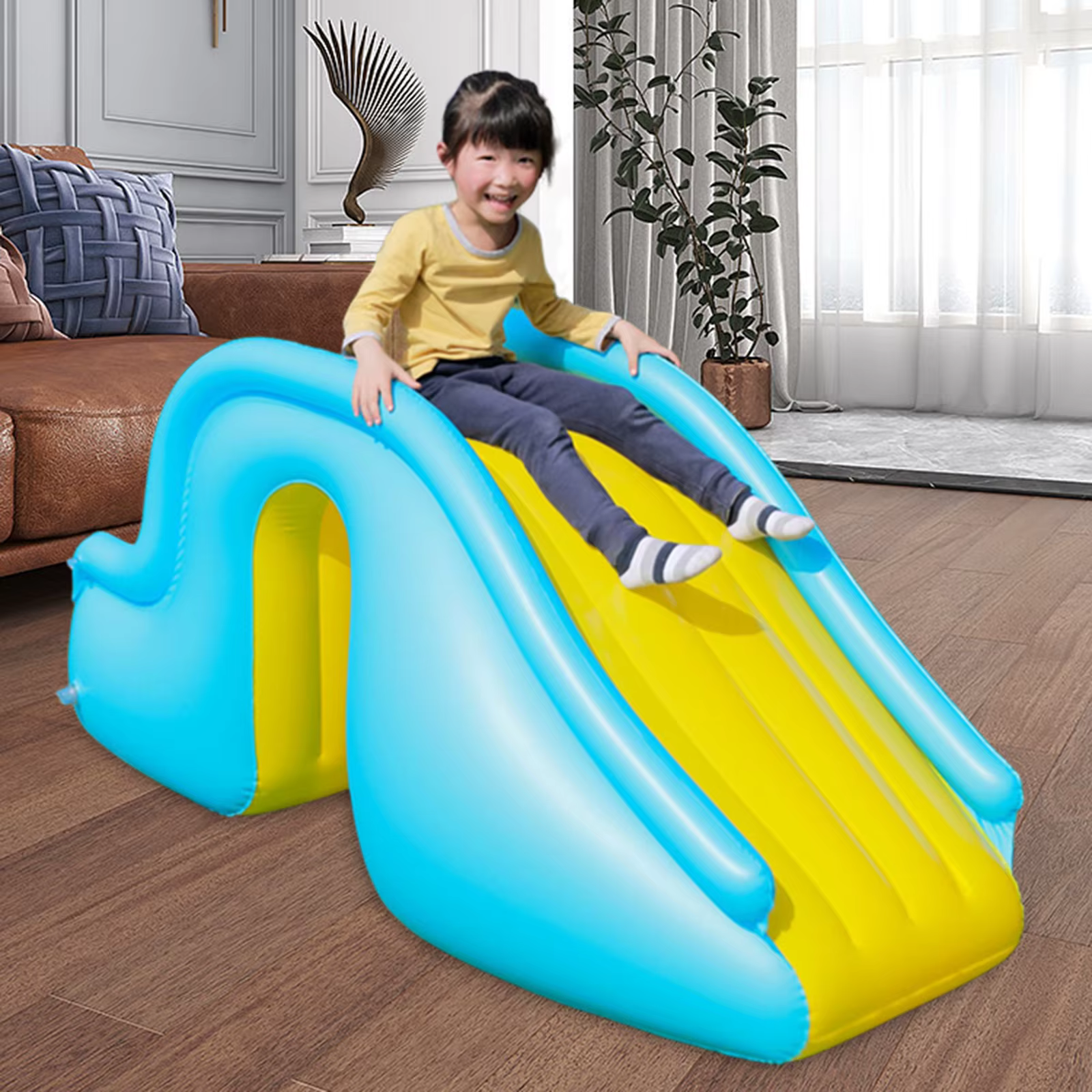 Glissière gonflable pour enfants, piscine hors sol, jardin