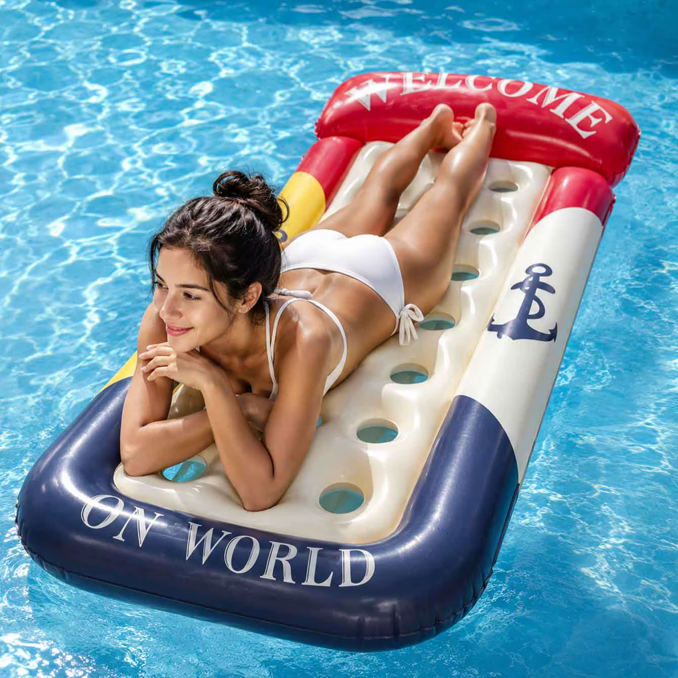 1 flotteur de piscine gonflable pour adulte
