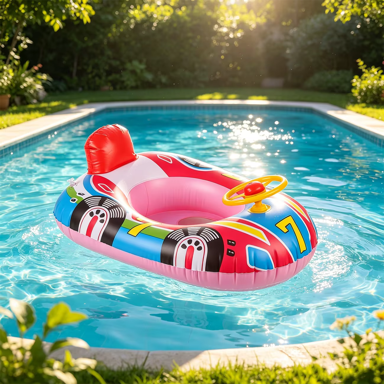 1 flotteur de piscine, bouée gonflable