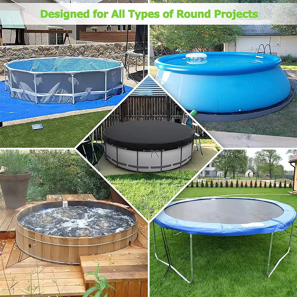 Couverture de piscine ronde pliable et étanche