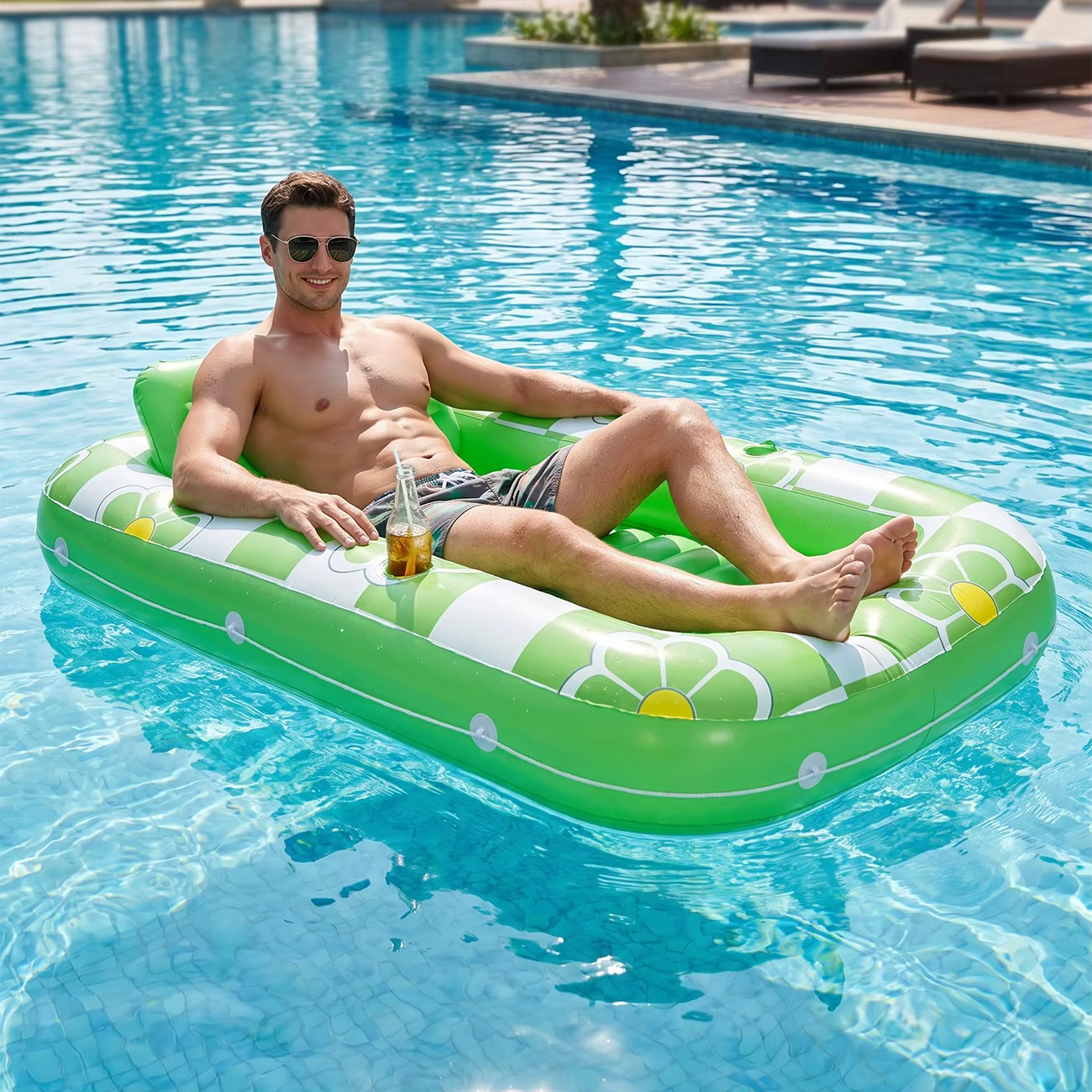 Transat flottant pour piscine