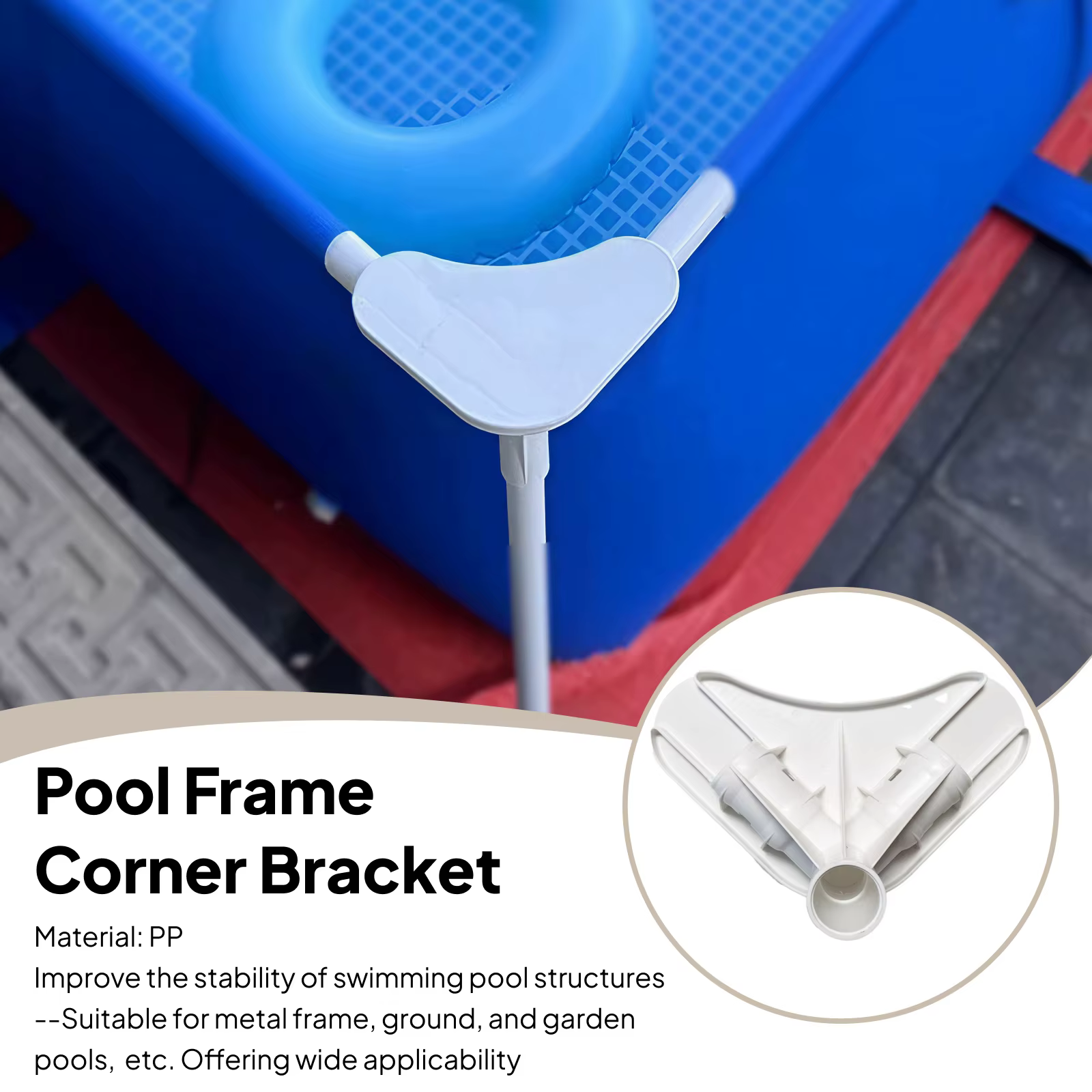 Support d'angle de cadre de piscine