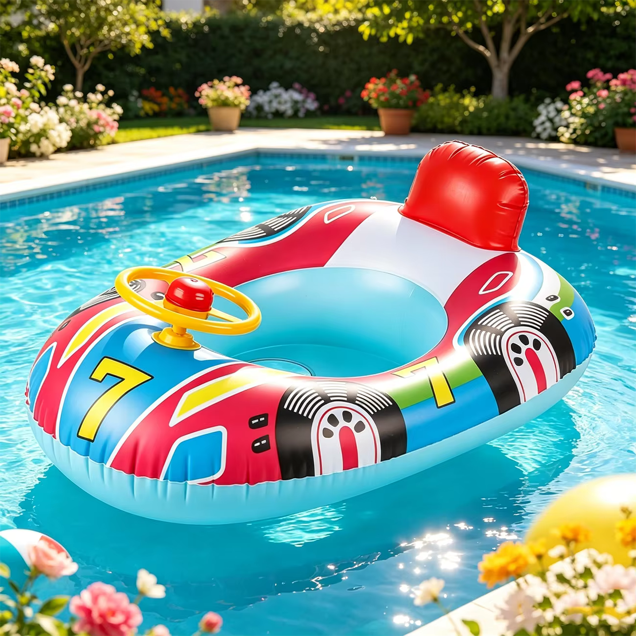 1 flotteur de piscine, bouée gonflable
