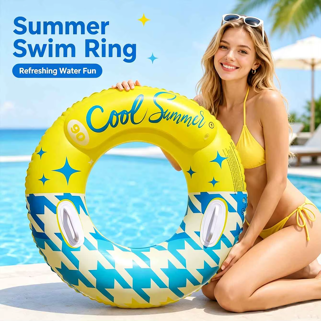 1 pièce Grand flotteur de piscine gonflable pour adultes
