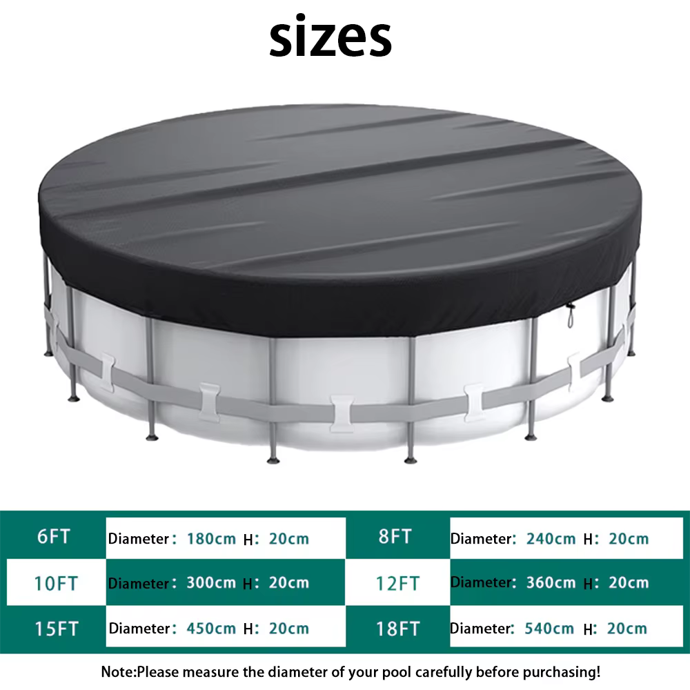 Couverture de piscine ronde pliable et étanche
