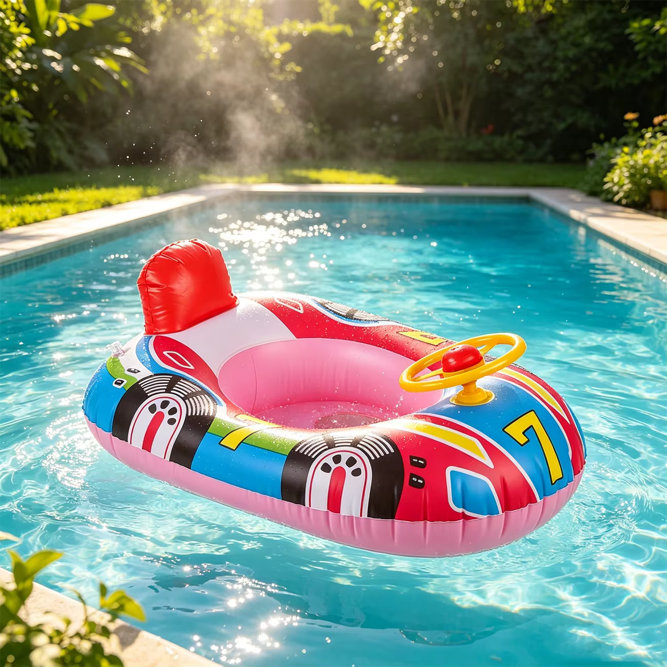 1 flotteur de piscine, bouée gonflable