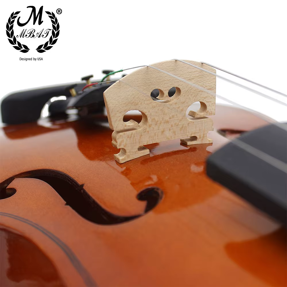 M MBAT 4/4 violon violon acoustique en bois pleine taille pour débutant Instrument à cordes de haute qualité avec étui ensemble d'accessoires de musique