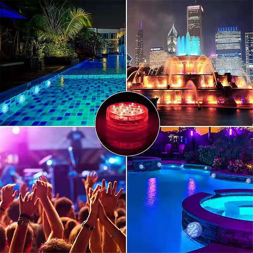 Lumières submersibles LED étanches pour piscine