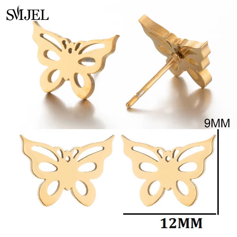 Boucles d'Oreilles en Acier Inoxydable, Bijoux à la Mode, Petit Animal, Punk, Croix, Musique, Parapluie, Ballet, Cadeaux
