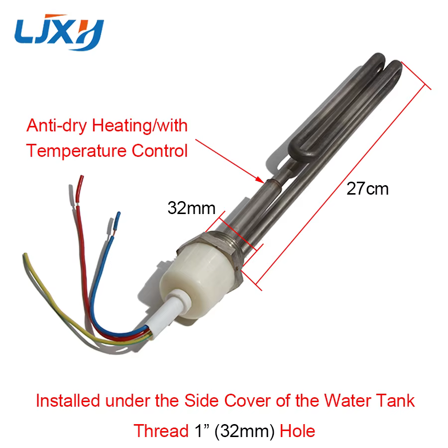 LJXH Tube chauffant électrique 32mm chauffage auxiliaire inséré sur le côté pour chauffe-eau solaire