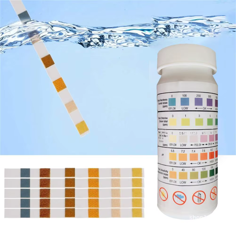Lot de 50 bandelettes de test de qualité de l'eau pour piscine