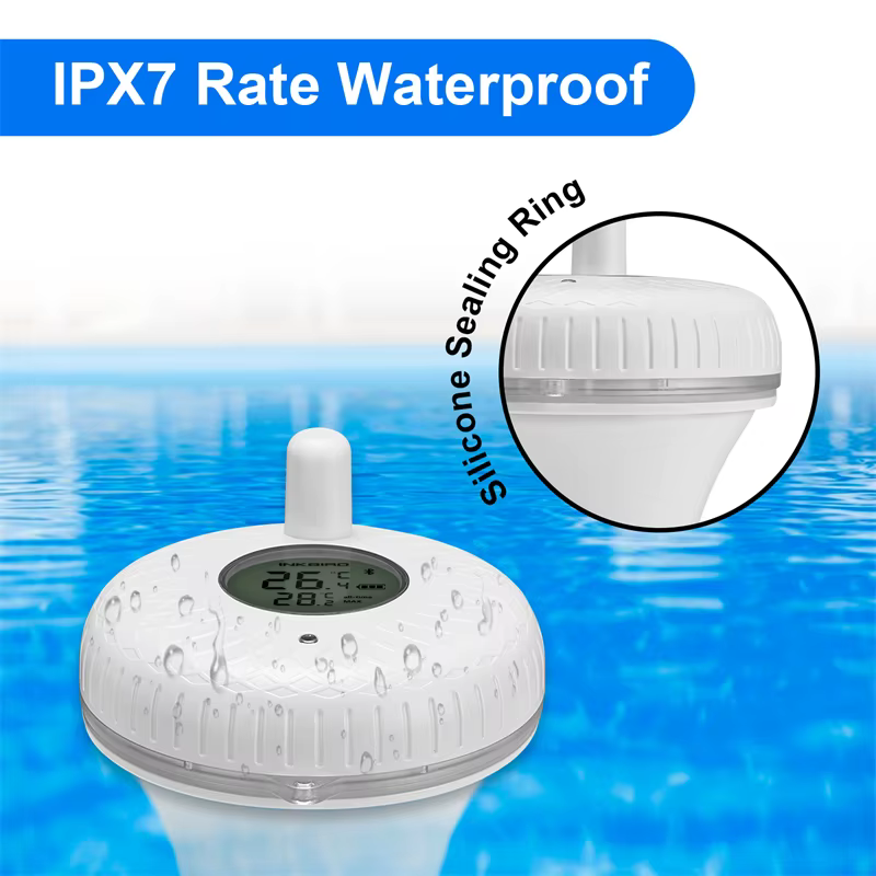 INKBIRD Piscine Flottant Therye.com IBS-P01B Bluetooth IPX7 Baignoire Spa Bain À Remous Étangs De Poissons Mesure De La Température Mètre