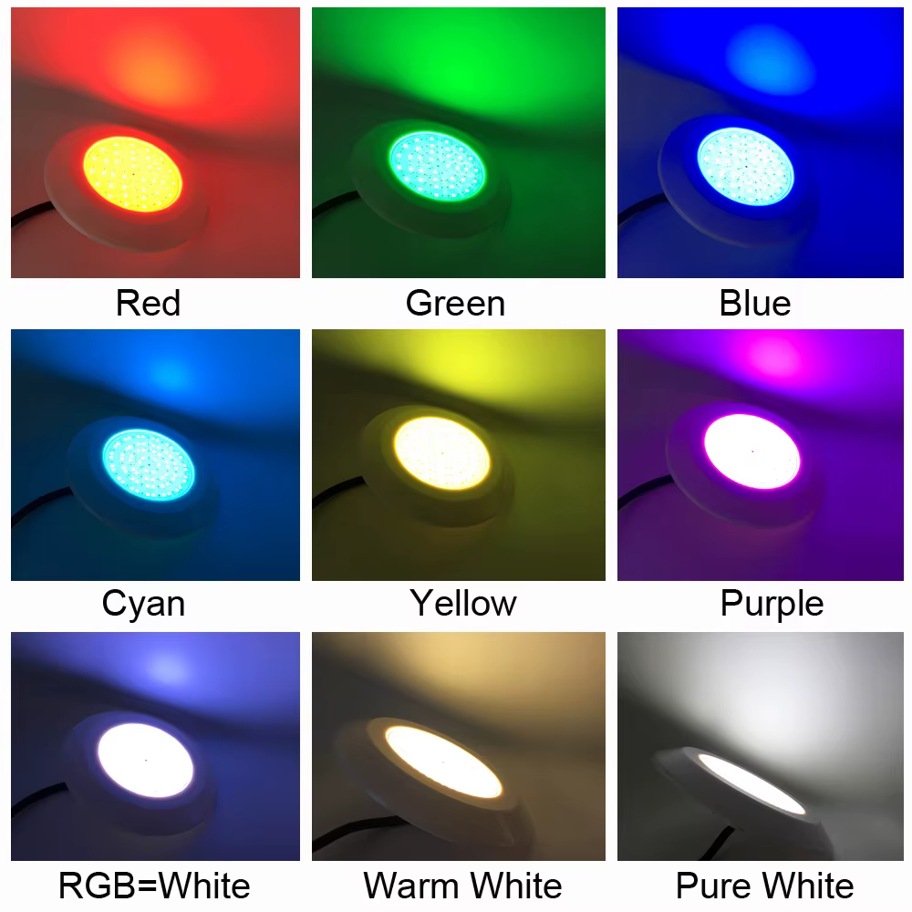 Spot Lumineux LED RVB Super Mince pour Piscine