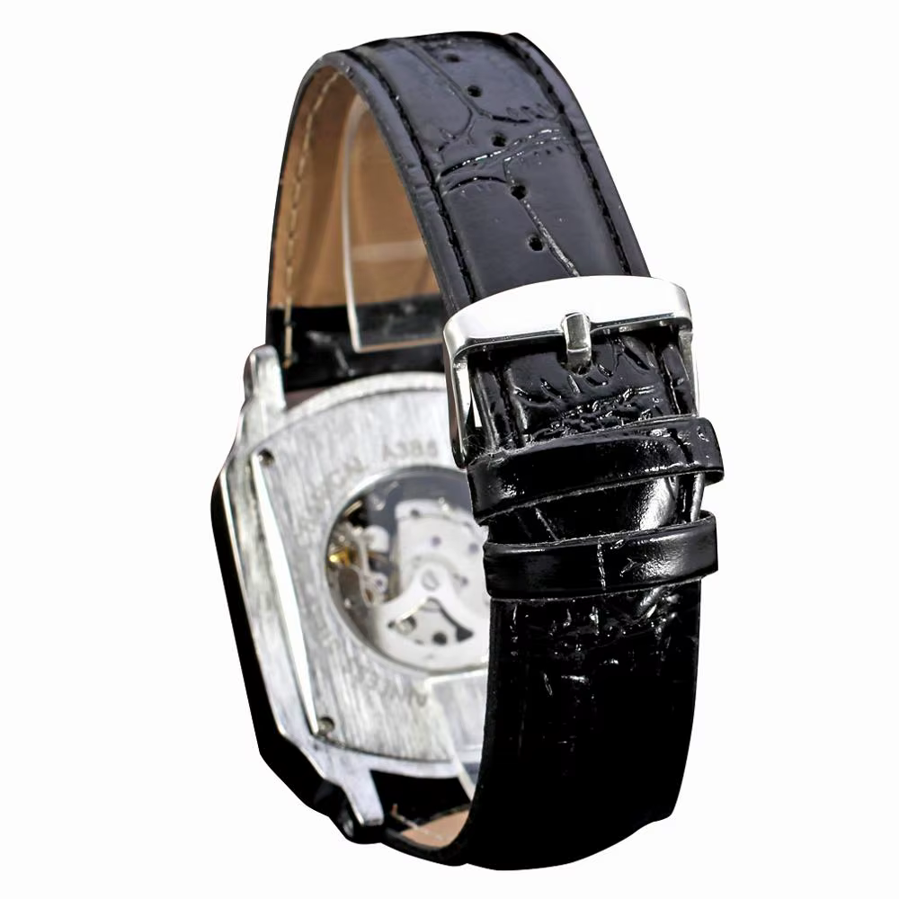 Montres pour hommes en acier inoxydable, automatiques, mécaniques, militaires, squelette, steampunk, carrées, Relogio Masculino 2026