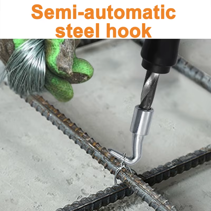 Outil d'Enroulement de Fil d'Acier Semi-automatique, Crochet de Fixation, de Nouage, de Réglage de Barres d'Armature en Acier pour Chantier