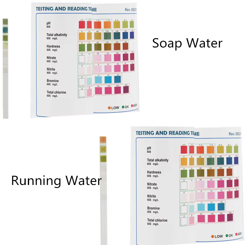 50 pièces/ensemble 7 en 1 bande de Test de pH pour piscine testeur de papier PH bandelettes