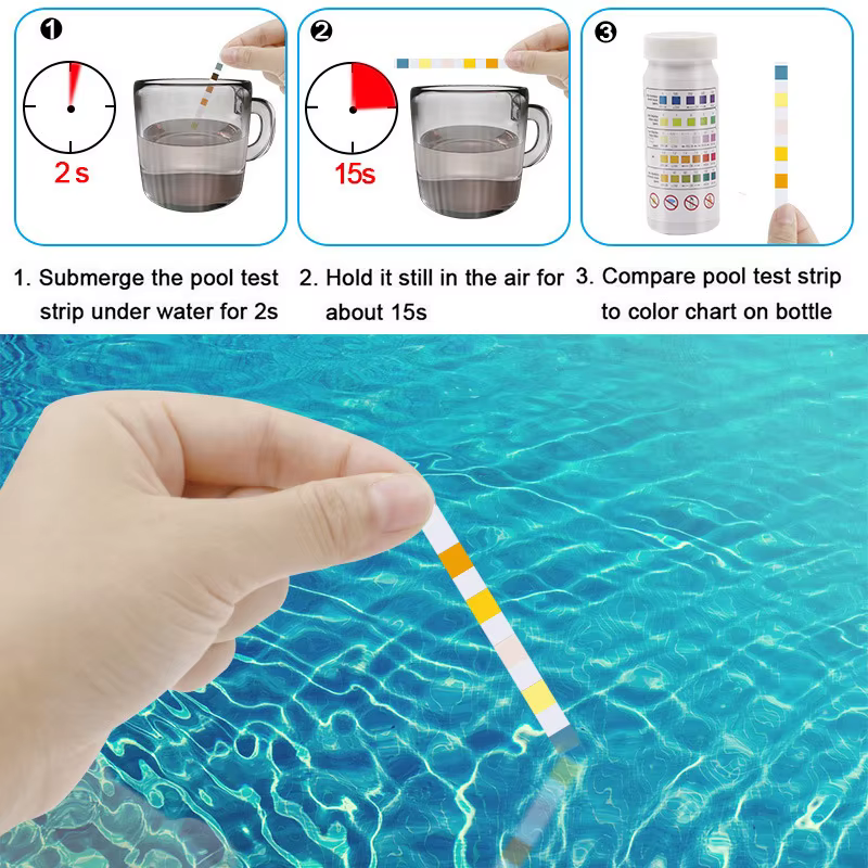 Papier de Test de qualité de l'eau 3/4/5/6 en 1