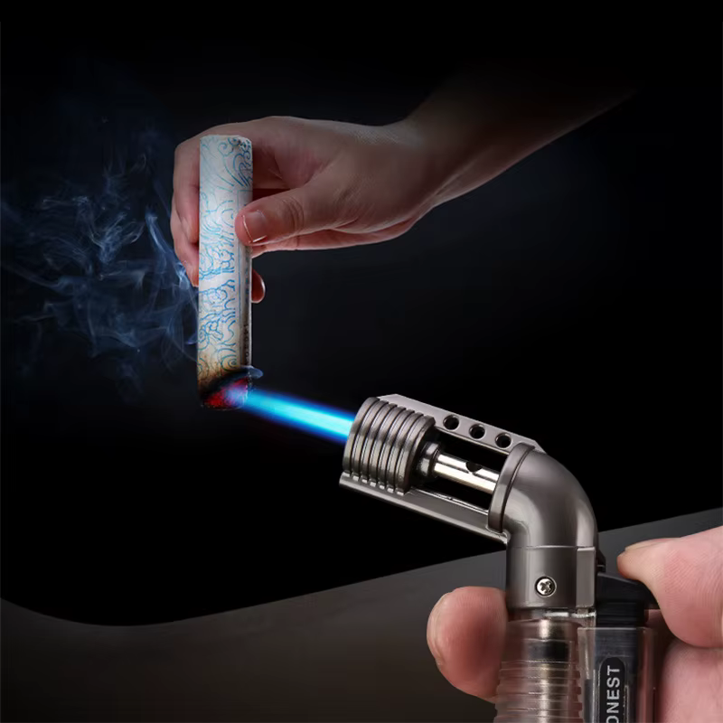 Outdoorcook – briquet à gaz 1300C, Turbo au Butane, allume-cigare en métal, accessoires pour fumer, Gadgets pour hommes