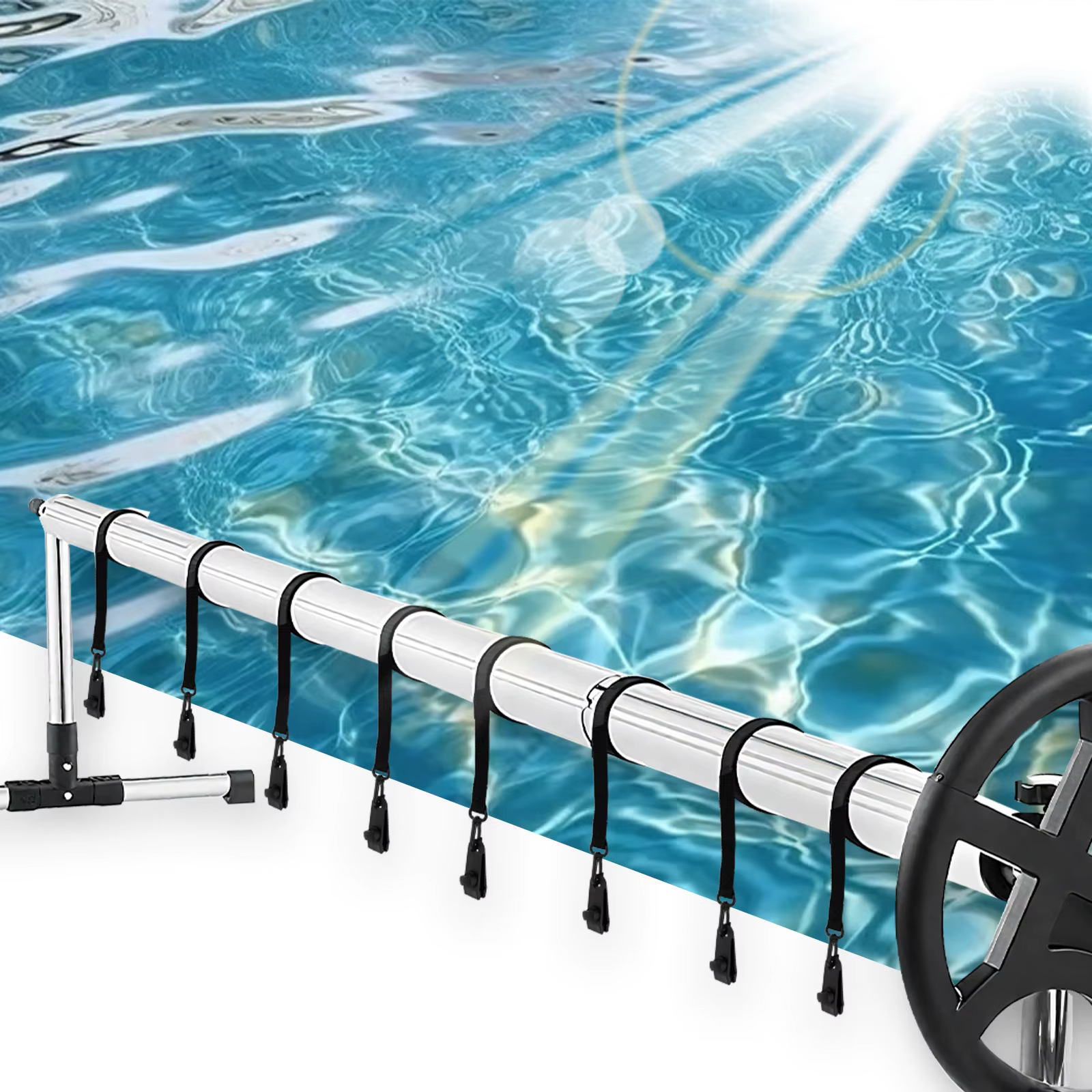24 pièces/ensemble piscine couverture solaire bobine fixation réglable forte poignée