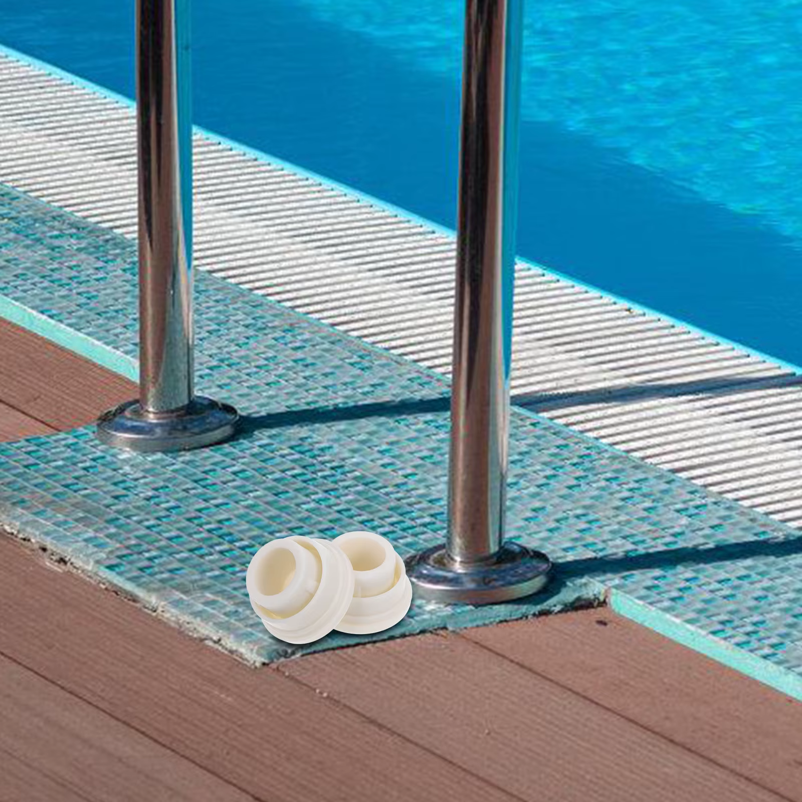 2 protections d'échelle de piscine en caoutchouc
