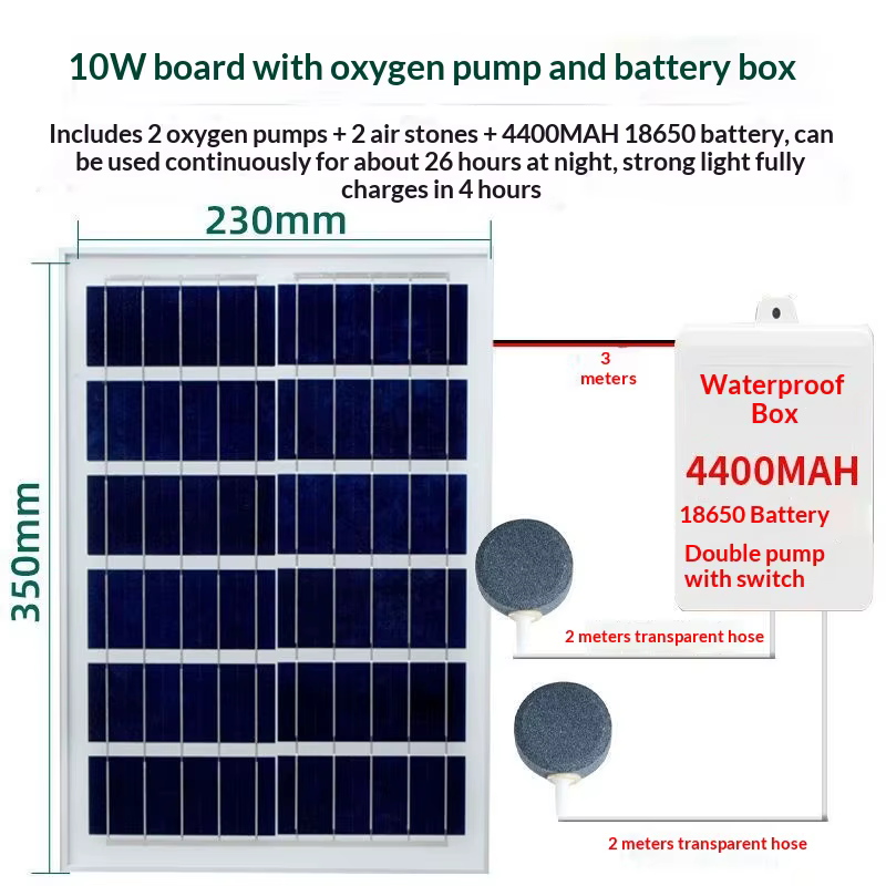 Pompe à oxygène solaire pour bassins de poissons extérieurs