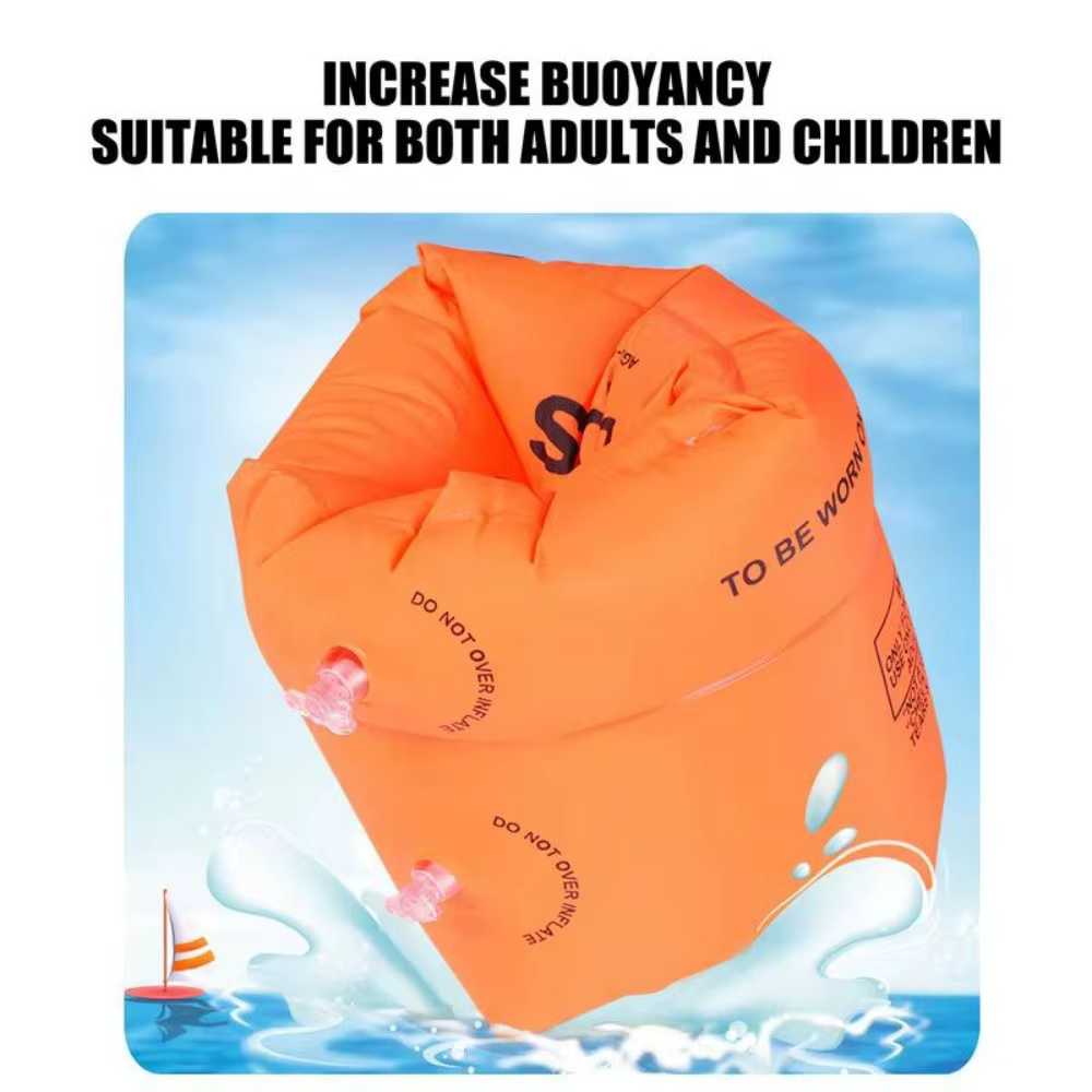 2 Pièces Brassards de Natation Gonflables pour Entraînement et Sécurité en Piscine
