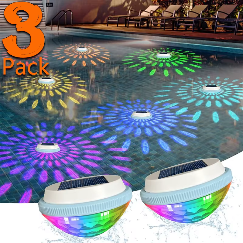 Éclairage solaire flottant pour piscine