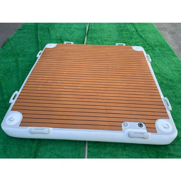 Plateforme flottante gonflable KeepFuns avec tapis antidérapant en EVA pour piscine