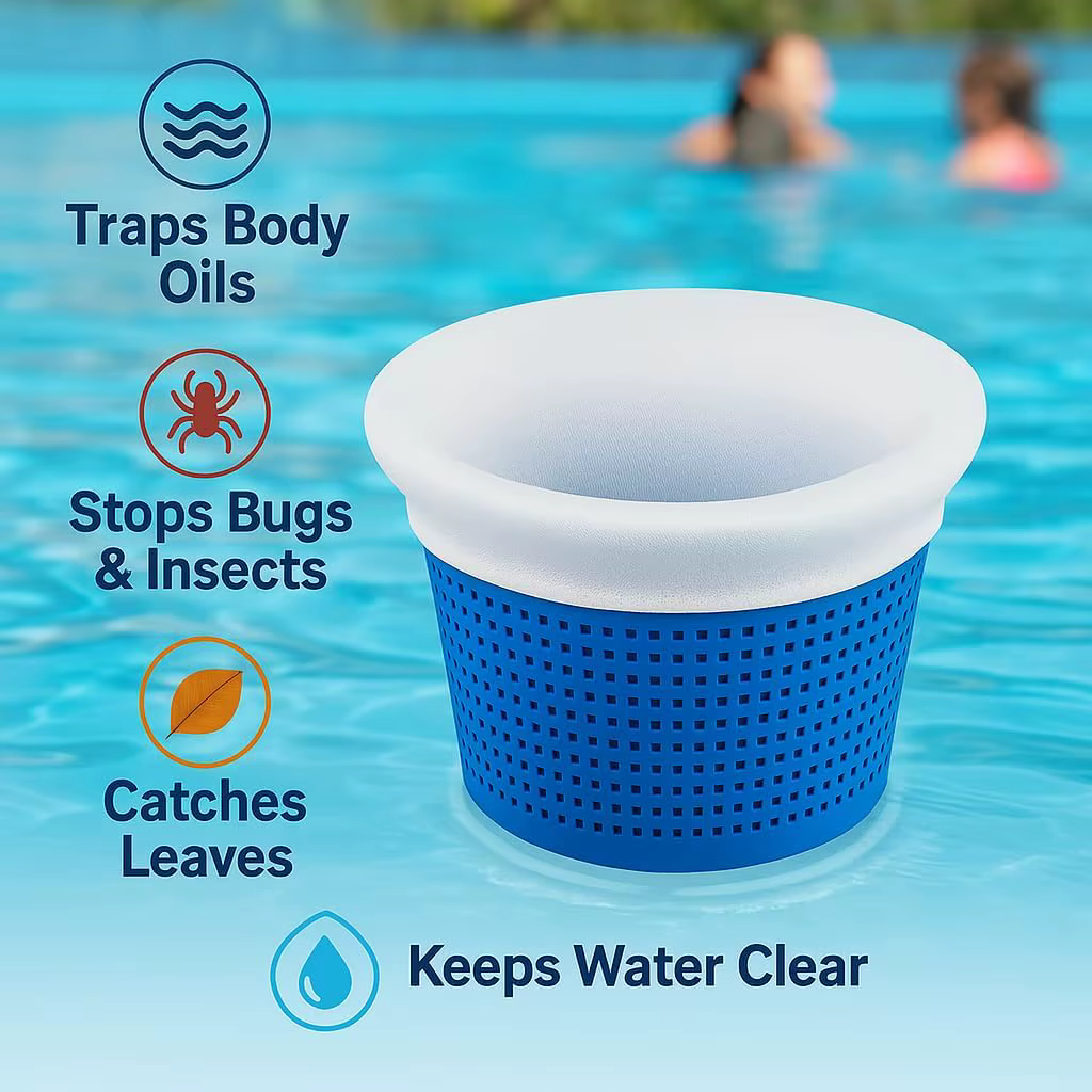 10 chaussettes pour écumoire de piscine - Filtres en maille fine réutilisables