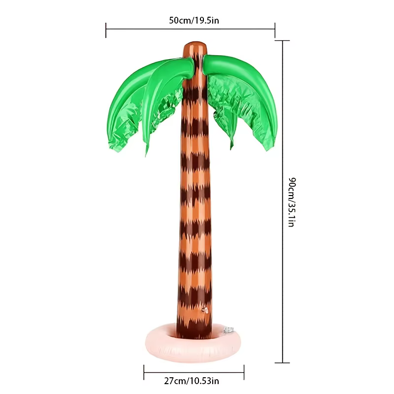 1 pièce Palmier gonflable de grande taille, décoration de fête pour plage et piscine, accessoire de palmier en ballon