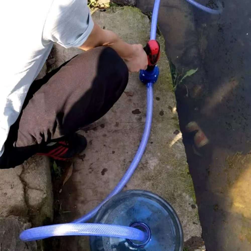 Petite pompe électrique auto-amorçante à tige ronde pour transfert de liquides