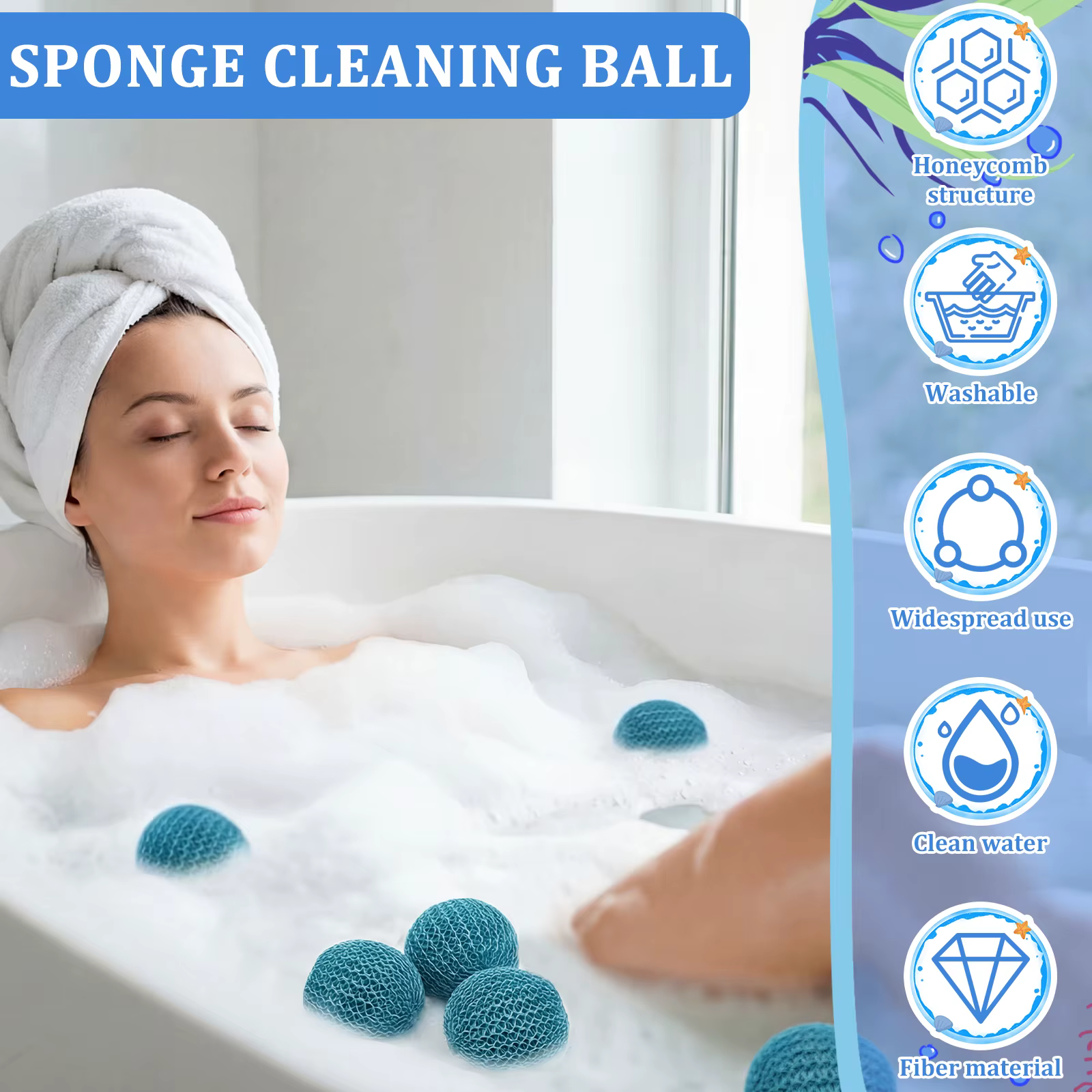 Lot de 6 boules anti-salissures pour spa et piscine