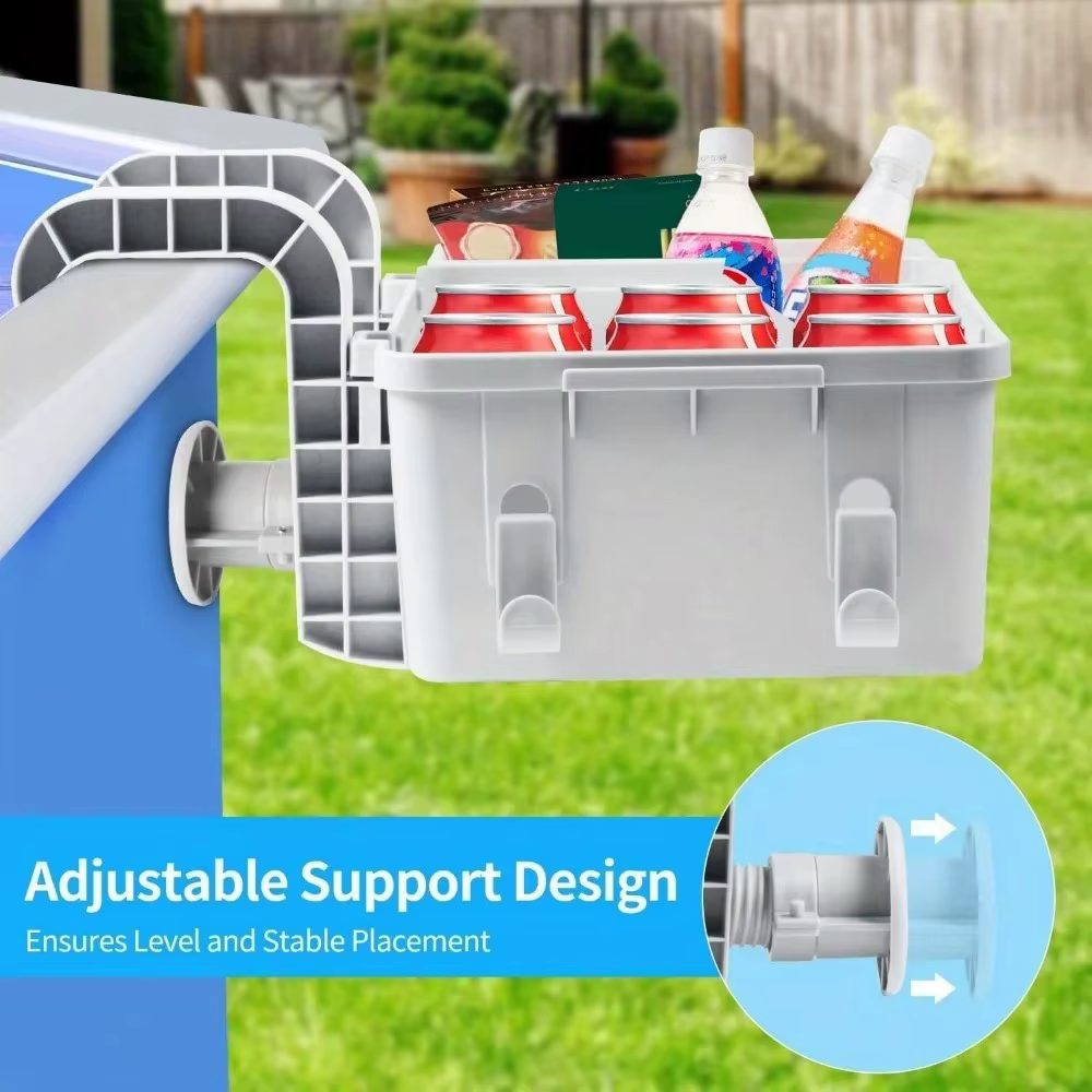 Mir de rangement pour piscine avec porte-gobelet