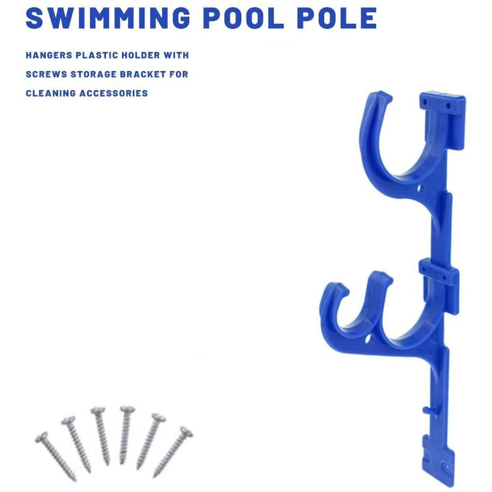 Crochets de support en plastique pour bâtons de piscine