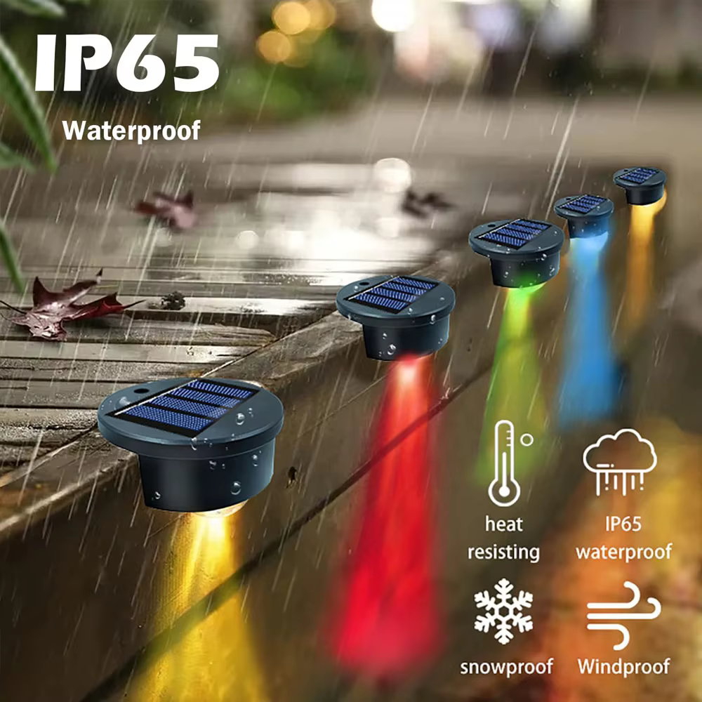 Lumières latérales de piscine à énergie solaire colorées pour piscines creusées lumière décorative extérieure étanche pour Patio de jardin