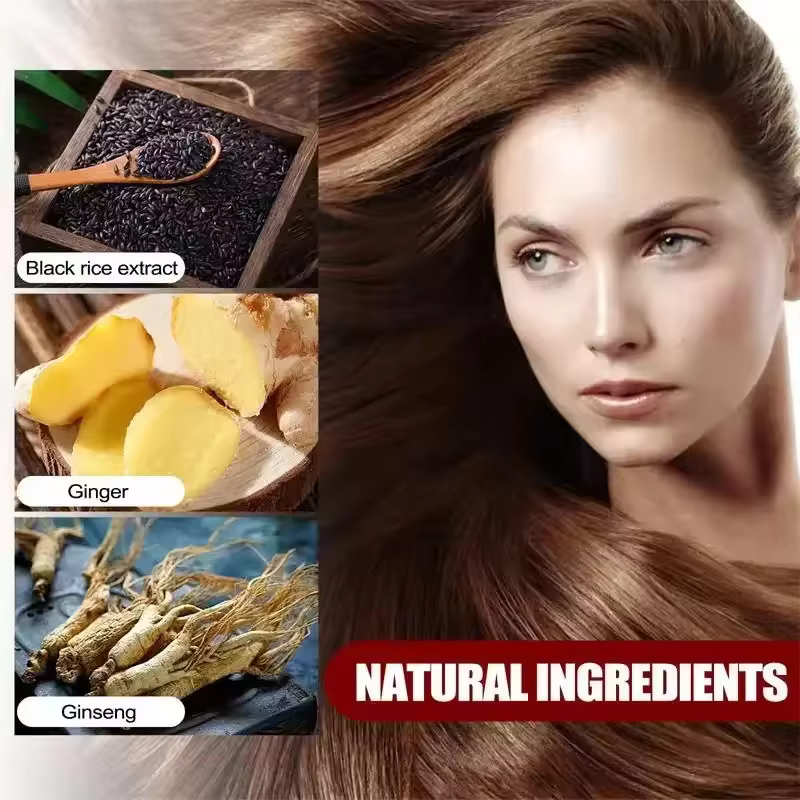 Sérum de traitement pour cheveux gris et blancs, couverture de cheveux blancs au noir, document naturel, spray de réparation, anti-perte, restauration de cheveux, soins capillaires sains