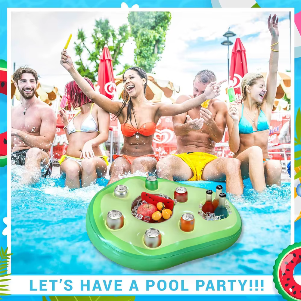 Porte-boissons flottant gonflable pour flotteur de piscine